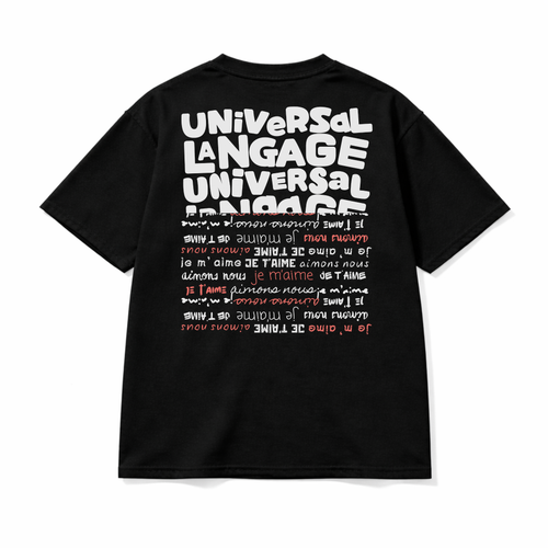 Ammoouur langage universal - logo brodé à la main devant.