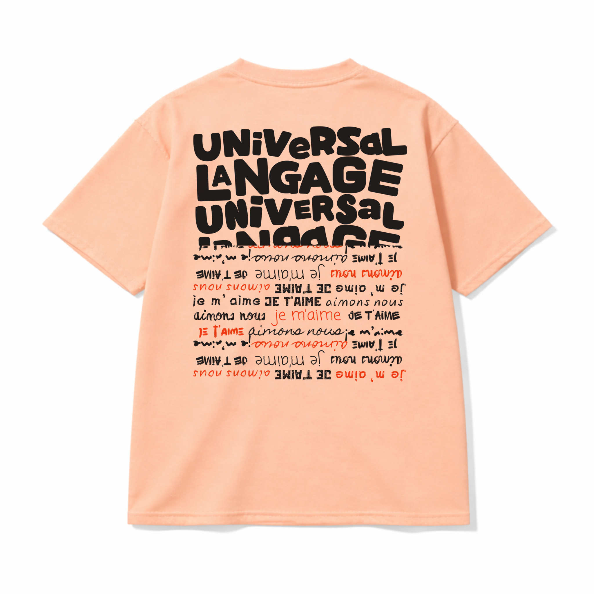 Ammoouur langage universal - logo brodé à la main devant.