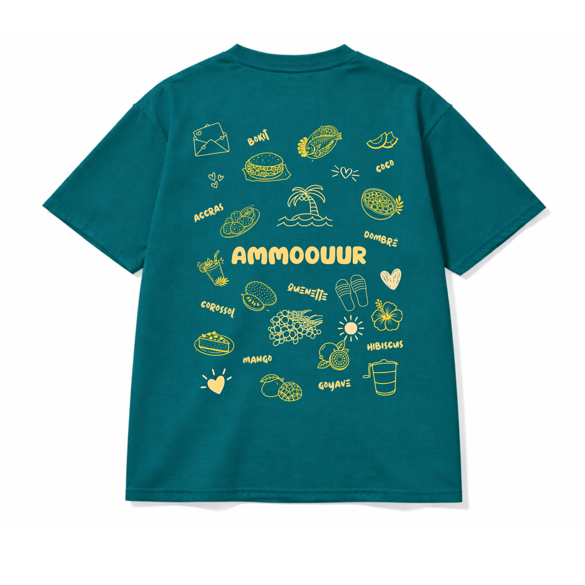 ammoouur doodles logo brodé à la main devant.