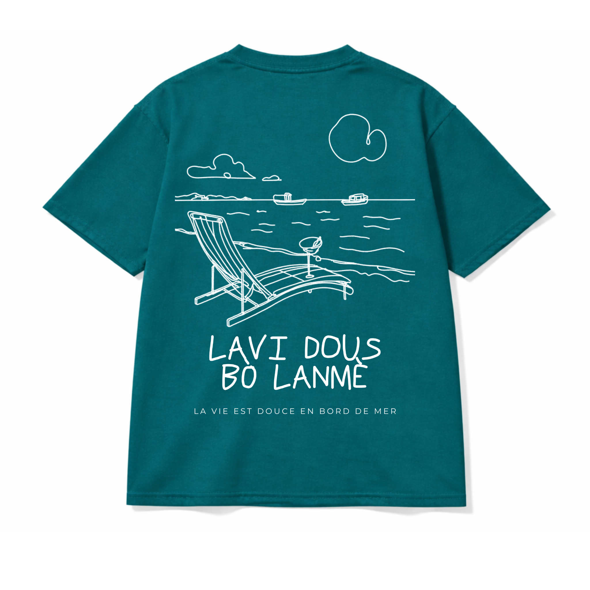 Ammoouur bò lanmè logo brodé devant à la main.