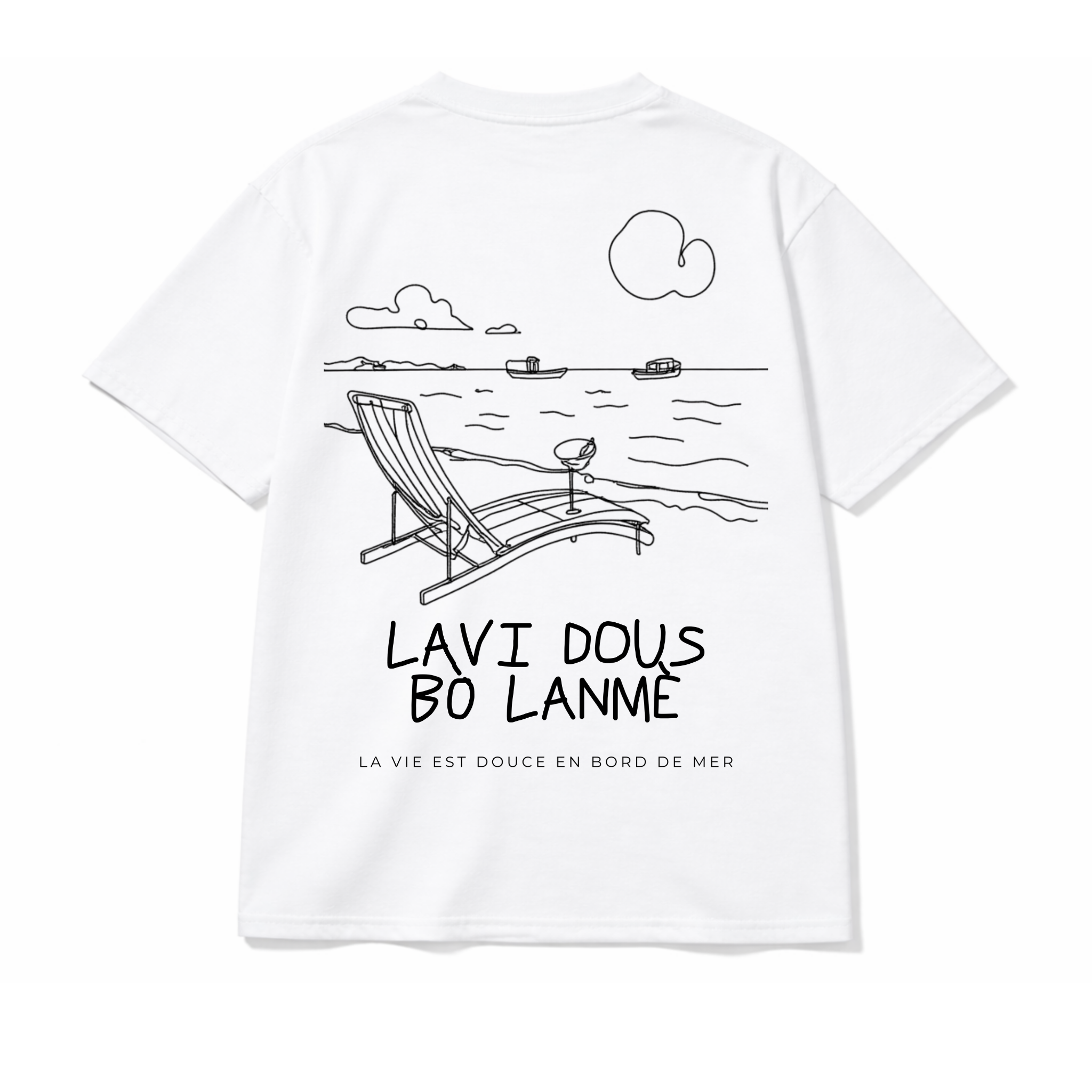 Ammoouur bò lanmè logo brodé devant à la main.