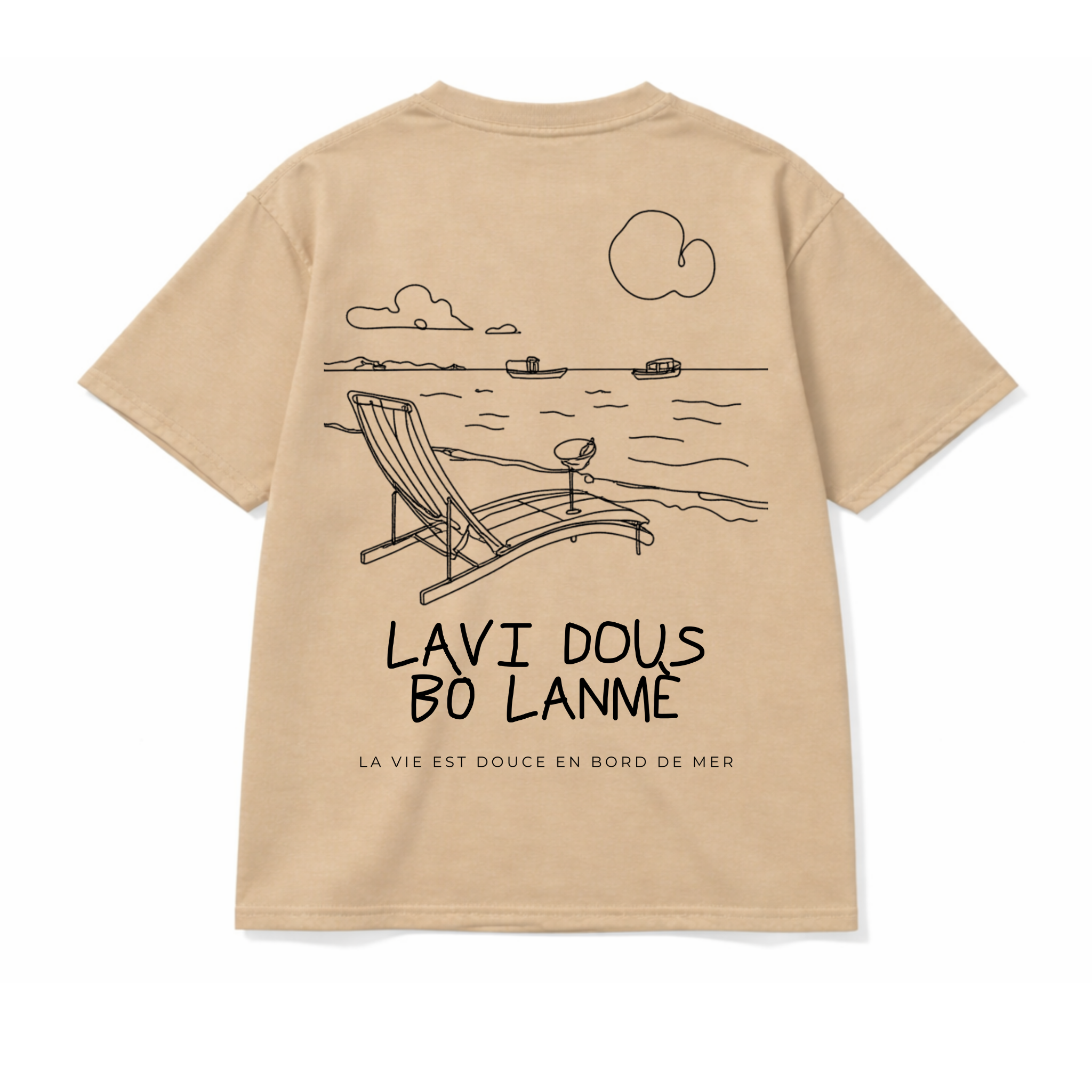Ammoouur bò lanmè logo brodé devant à la main.
