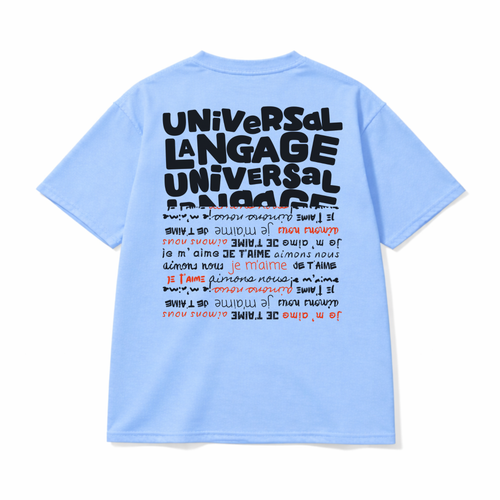 Ammoouur langage universal - logo brodé à la main devant.