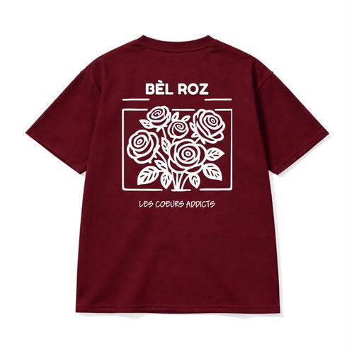 Ammoouur Bèl roz logo brodé devant à la main.