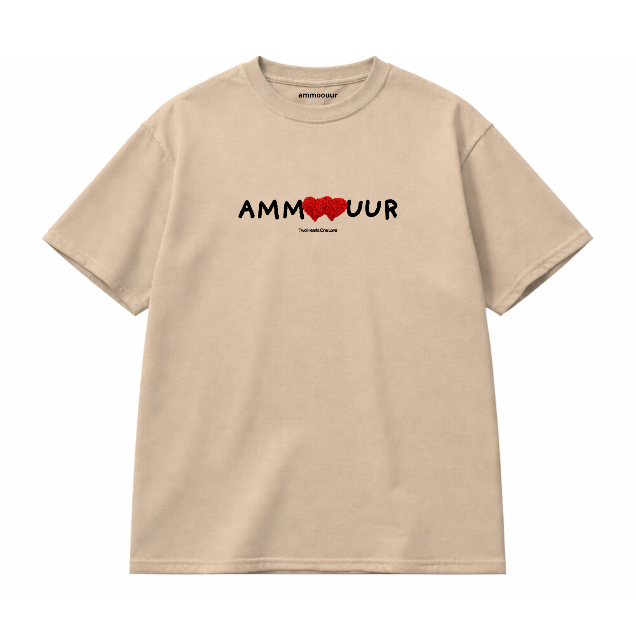 Ammoouur double Coeur brodé à la main.