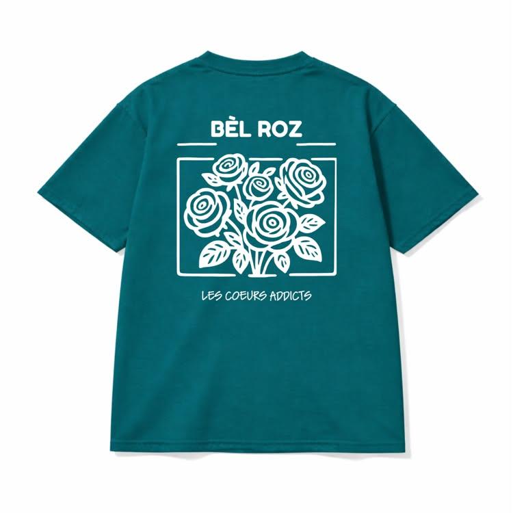 Ammoouur Bèl roz logo brodé devant à la main.