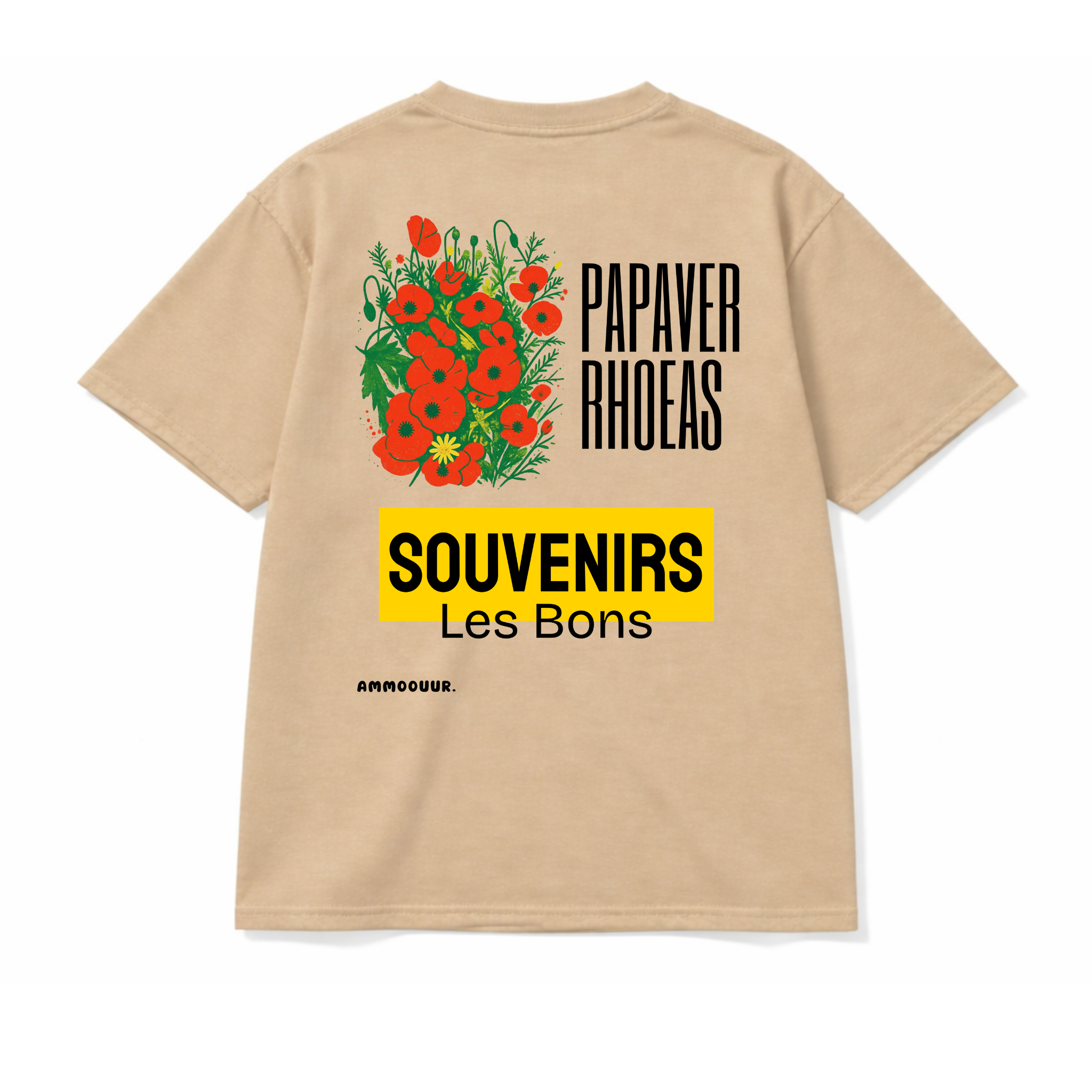 Ammoouur en souvenir logo brodé à la main devant.
