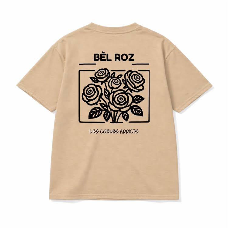 Ammoouur Bèl roz logo brodé devant à la main.