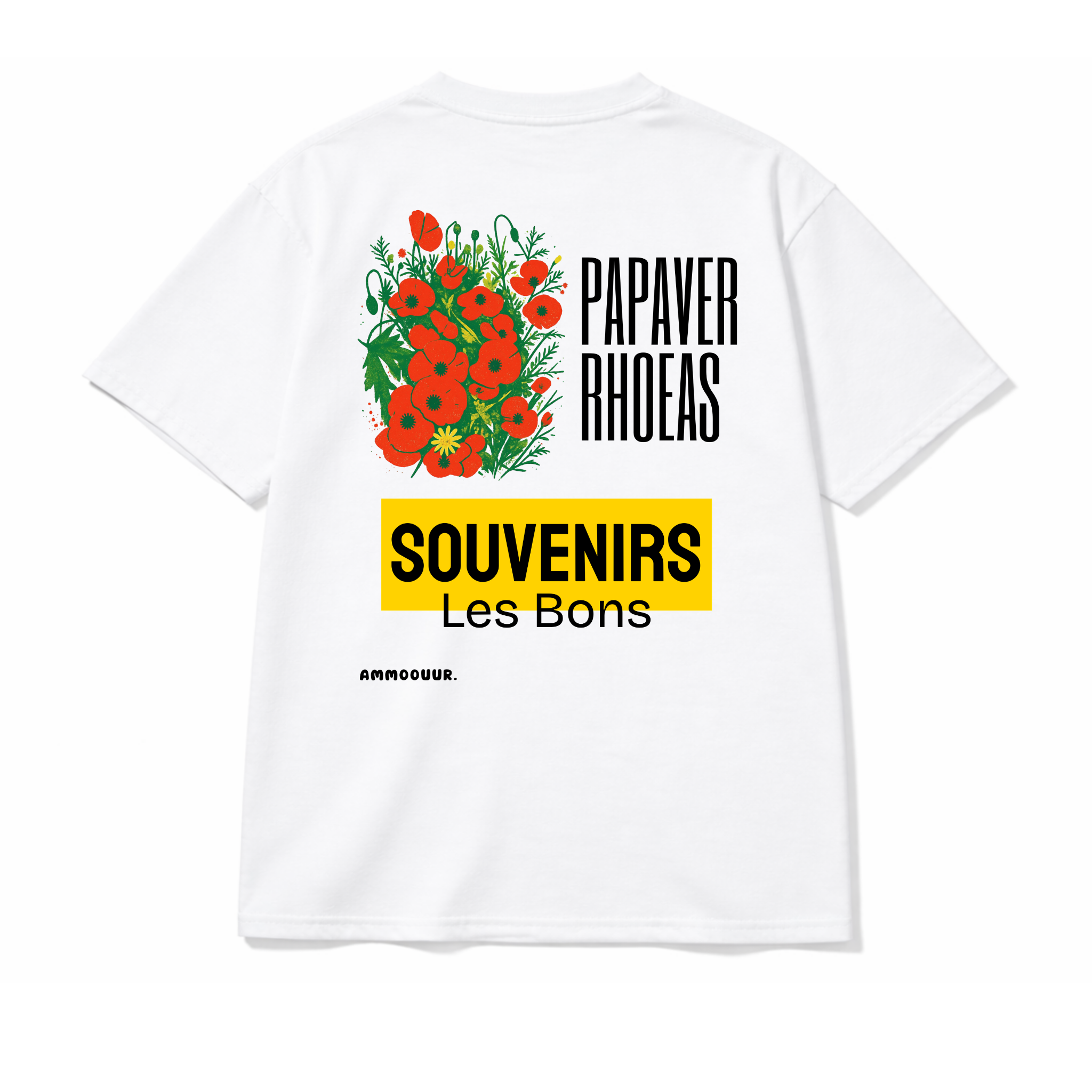 Ammoouur en souvenir logo brodé à la main devant.