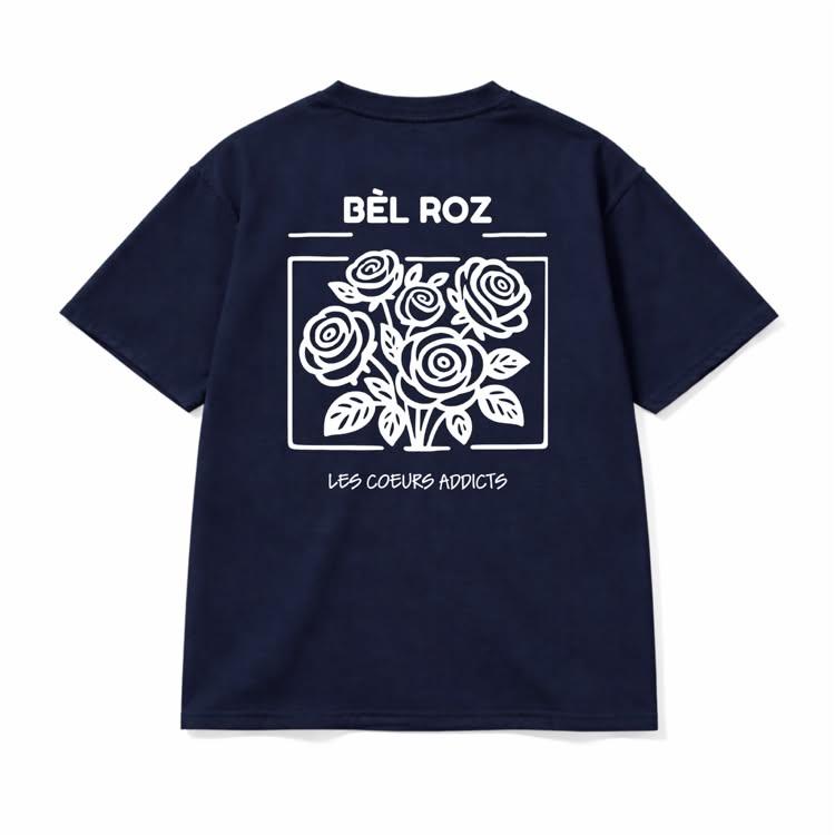 Ammoouur Bèl roz logo brodé devant à la main.