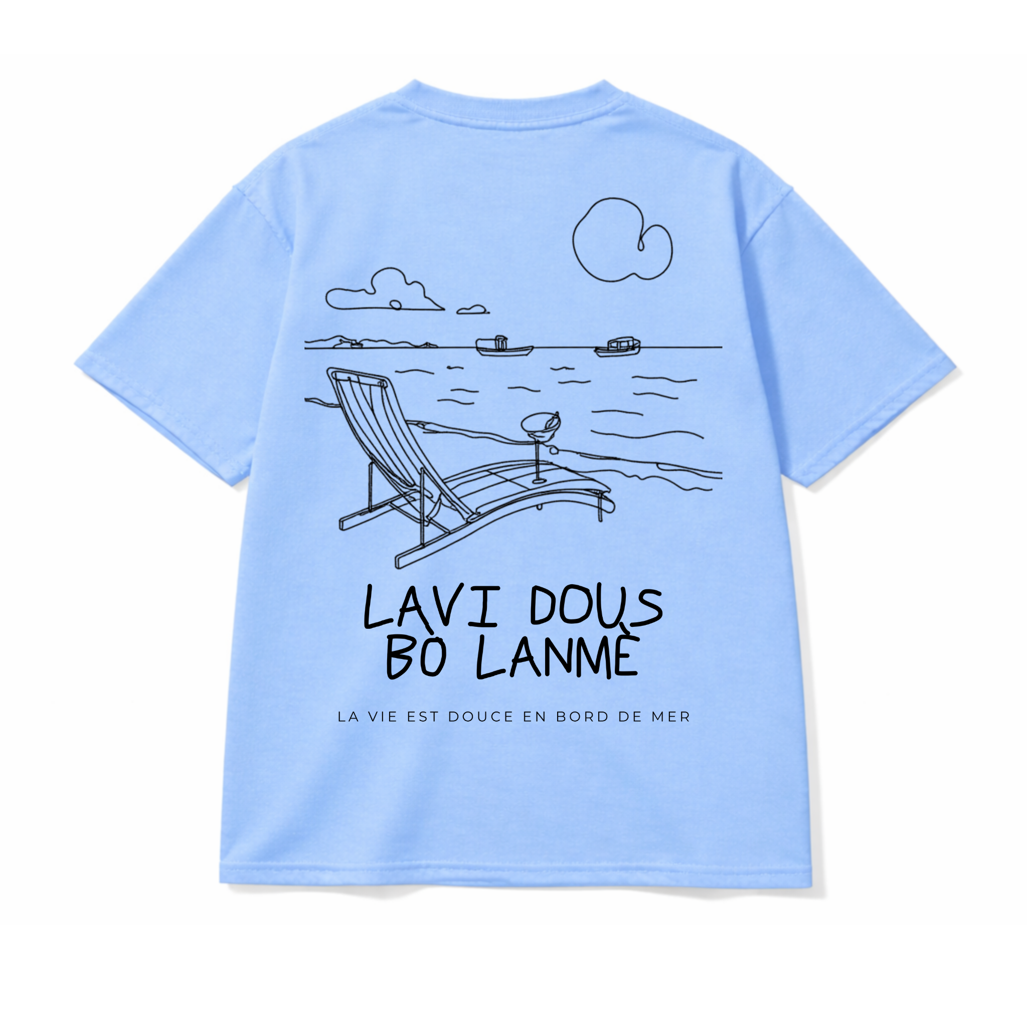 Ammoouur bò lanmè logo brodé devant à la main.