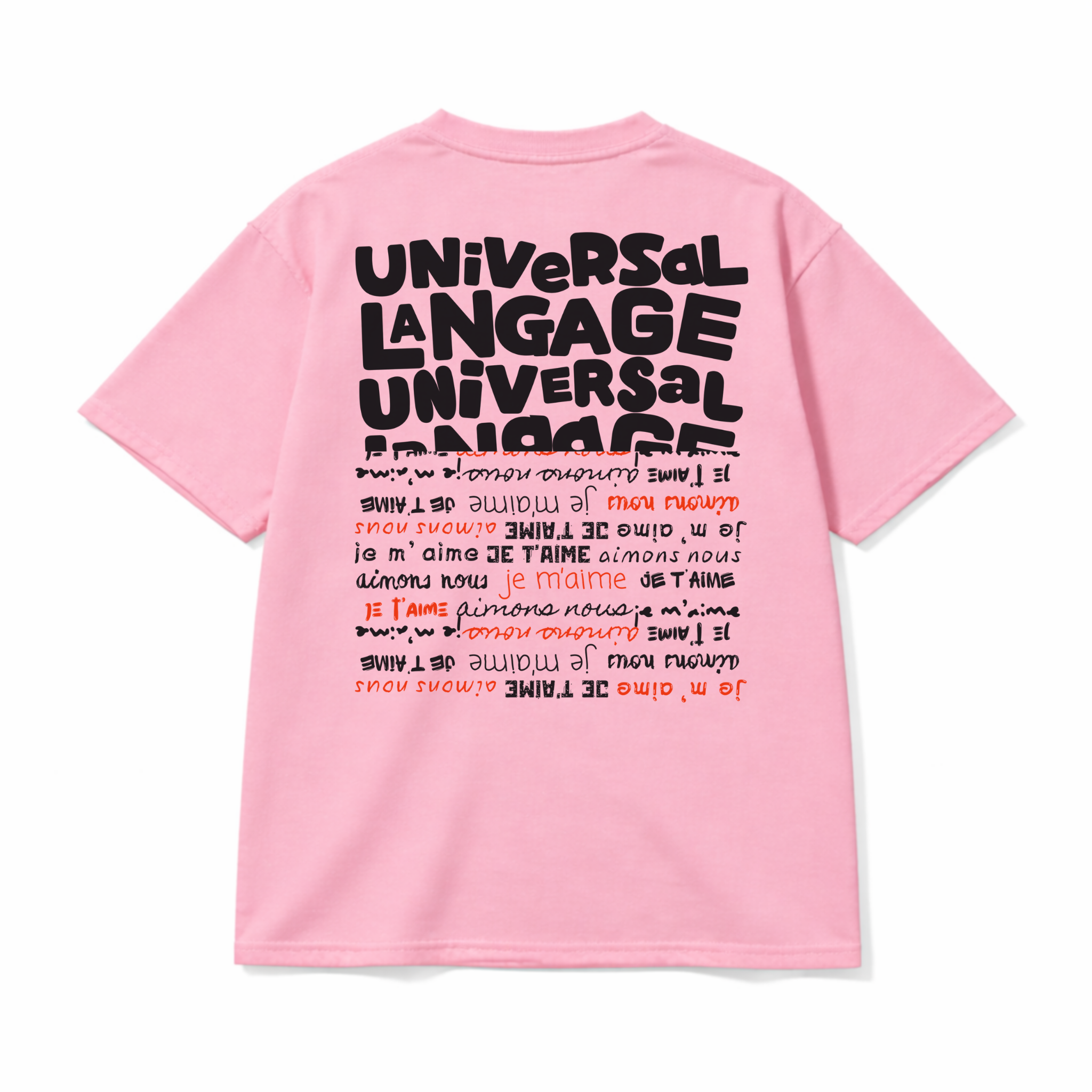 Ammoouur langage universal - logo brodé à la main devant.